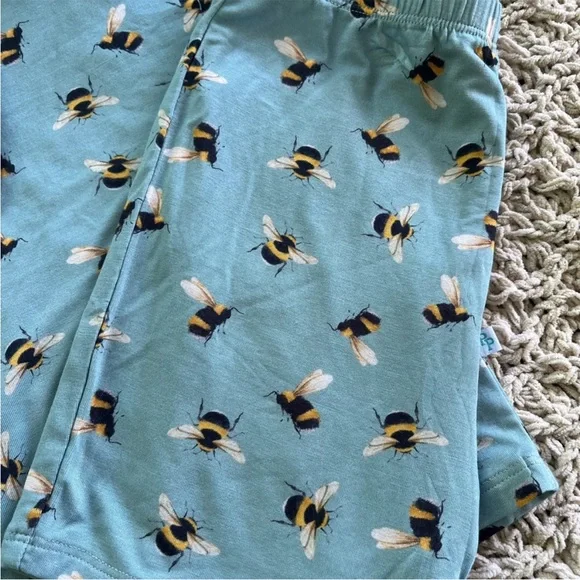 NEW Posh Peanut BEES 2pc Pajamas Shorts Set Size 5-6 Bamboo - Picture 3 of 8